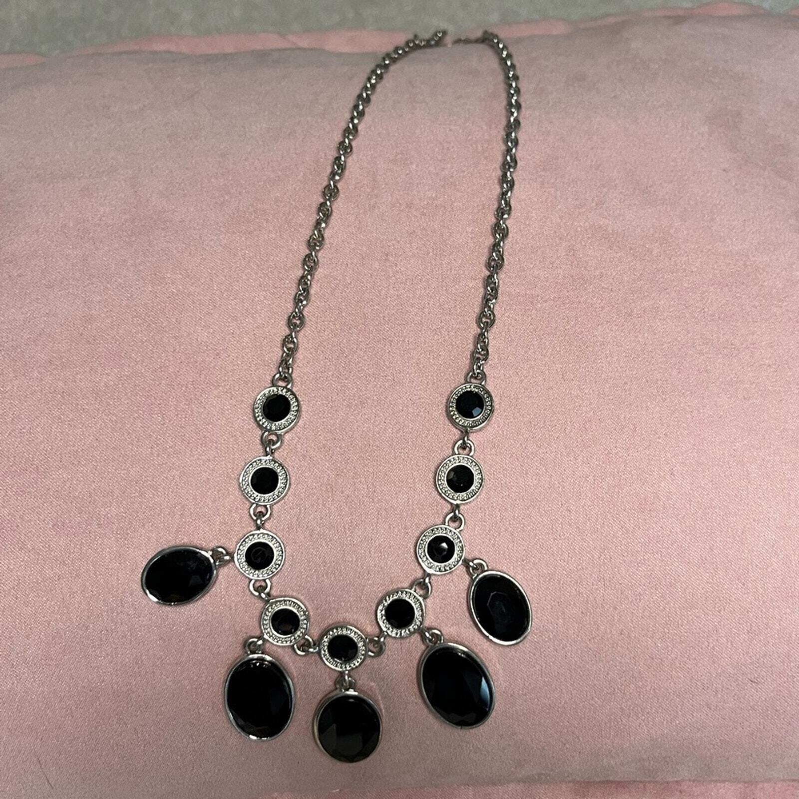 Black And SilverTone Necklace Black And SilverTone Necklace